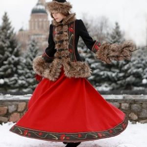 Russian Folk Outfit jacket + skirt